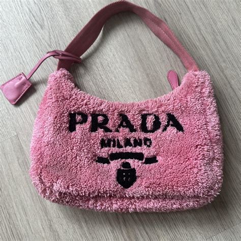 fake pink prada terry bag|prada bag genuine.